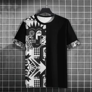 Vintage Ethnic Pattern T-Shirt For Men Color Block 3D Printed Tees Summer Casual Harajuku Short Sleeve T Shirts Round Neck Tops - Image 4