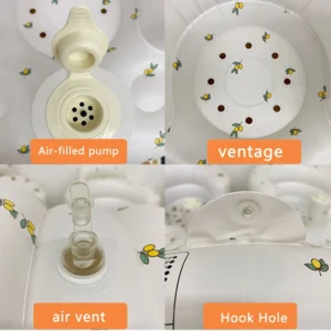 Infant Shining Baby Inflatable Sofa Children Puff Portable Bath Chairs PVC Multifunctional Seat Practice Sitting Bath Stool - Image 4