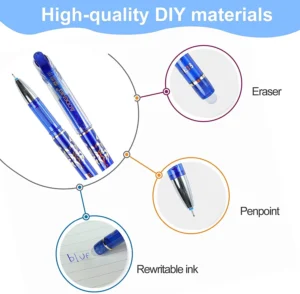 4+2+20 Pcs/Set Kawaii Erasable Gel Pens 0.35mm Waterproof Blue/Black/Red Gel Ink Stationery School supplies for Office Student - Image 7