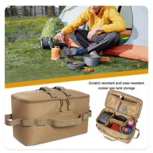 Outdoor Camping Gas Tank Storage Bag Large Capacity Ground Nail Tool Bag Gas Canister Picnic Cookware Utensils Kit Bag - Image 5