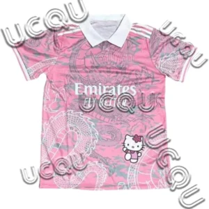 MINISO Collaboration Hello Kitty Cartoon Cute Polo Shirt Children And Girls Fashion Short Sleeved Top Children Adults Polo Shirt - Image 4