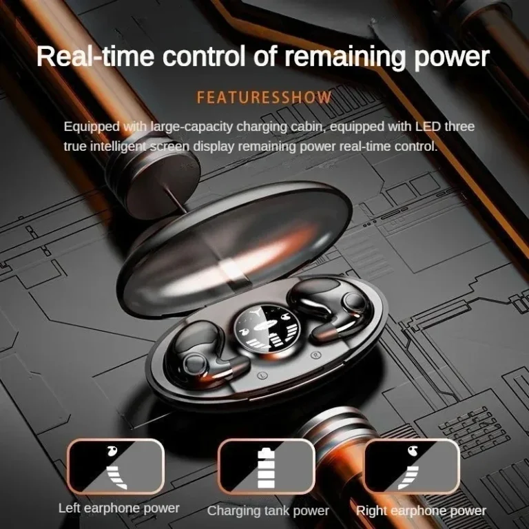 Sleep Invisible Stereo Headset IPX5 Waterproof Wireless Bluetooth Earphone Earbuds with Mic for Phone Bluetooth 5.3 Headphones - Image 3