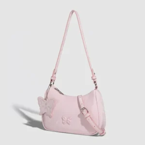 Guangzhou Women's Pure Desire Sweet Heart Butterfly Underarm Bag 2024 High-end Feel Commuting Shoulder Slant Cross Bag Trendy - Image 3