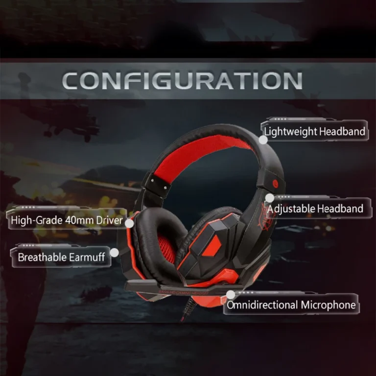 Wired PS4/PS5/Xbox/Smartphone/PC Headset Gaming Headset 120° Adjustable Gamer Headset with Noise Cancelling Microphone - Image 3