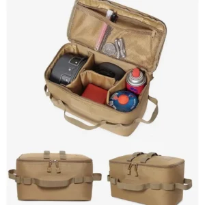 Outdoor Camping Gas Tank Storage Bag Large Capacity Ground Nail Tool Bag Gas Canister Picnic Cookware Utensils Kit Bag - Image 3