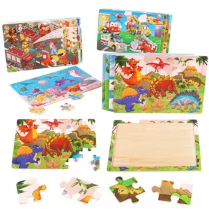 Economy 30piece Montessori 3D Puzzle Cartoon Animal Wooden Jigsaw Puzzle Board Game Educational Toys For Children Gifts - Image 3