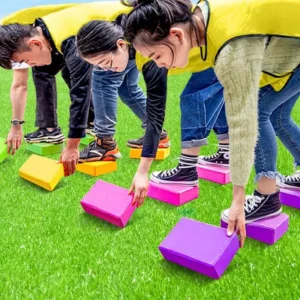 Children's Adult Group Building Game Props Fun Sports Outdoor Expansion Touch Stone Crossing the River Brick Balance Training - Image 6