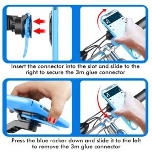 Motorcycle Bike Phone Holder Stand Bicycle Phone Bike Holder 360° Rotatable Navigation Support Security Bracket Phone Stand - Image 7