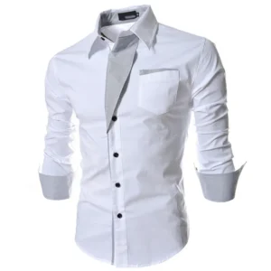 Mens Striped Shirts Business Slim Fit Male Shirt Black White 2025 Long Sleeved Social Clothes Camisa Masculina Vetement Homme - Image 4
