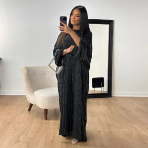 2024 Luxury Dubai Abaya Dress for Muslim Women Ramadan Eid Saudi Arabia Party Jalabiya Clothing Islamic Turkey Modest Long Robe - Image 5