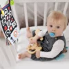 Baby Cloth Book with Distorting Mirror Soft Cartoon Parent-child Interactive Early Educational Montessori Toy for Children - Image 6
