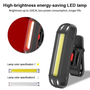 Super Bright Led Bike Rear Light 5 Lighting Modes USB Rechargeable Seatpost Fork Light Safety Warning Bicycle Taillight - Image 4
