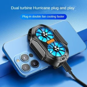 Universal Dual Fan Rechargeable Mobile Phone Cooler Radiator for iPhone 15 Xiaomi 14 Samsung Oneplus Portable Phone Cooling Fan - Image 6