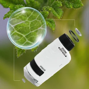 Handheld Microscope Mini Pocket Microscope Kit 60-120x Lab Microscope Zoom Wheel Adjustable with LED for Kids Educational - Image 7