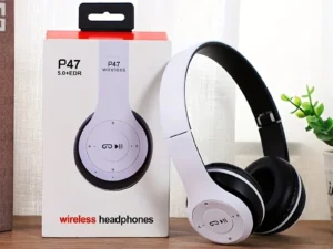 P47 Bluetooth 5.0 Wireless Headphone Foldable HIFI Stereo Bass Earphone Kid Helmet Gift With Mic USB Adaptor For iPhone Game