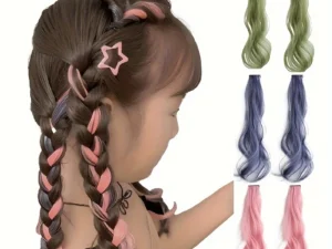 Children's Colorful Wig Clip Princess Hair Accessories Sweet Cool Hair Decorations For Girls Kids Extension