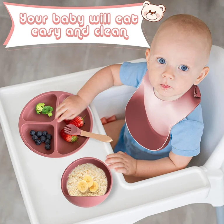 Children's Dishes Set Baby Silicone 6/8-piece Tableware Set Suction Cups Forks Spoons Bibs Straws Cups Mother and Baby Supplies - Image 7