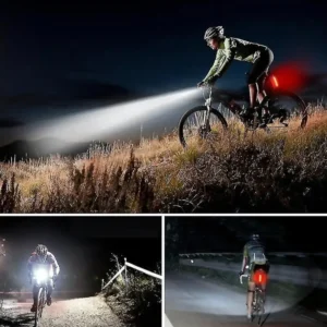 Bicycle Light USB Bike Light High Power Torch Cycling Night Riding with Horn Indicator Mountain Bike Headlight - Image 7