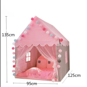 Portable Kids Tent Children's Tent Folding Tipi Baby Play House Large Girls Pink Princess Party Castle Child Room Decor Foldable - Image 3