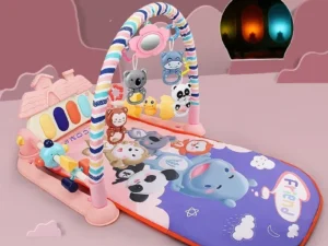 Baby Gym Puzzle Playmat Music Rack Play Mat Flash Piano Keyboard Activity Carpet Early Educational Toys For Infant 0 12 Months