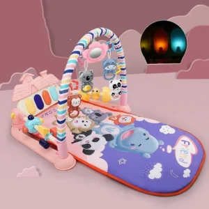 Baby Gym Puzzle Playmat Music Rack Play Mat Flash Piano Keyboard Activity Carpet Early Educational Toys For Infant 0 12 Months