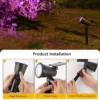 Solar Pathway Lights Outdoor Waterproof Bright Monocrystalline Silicon Garden Decora Light LED Landscape Lamp for Yard Fenced - Image 7