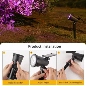 Solar Pathway Lights Outdoor Waterproof Bright Monocrystalline Silicon Garden Decora Light LED Landscape Lamp for Yard Fenced - Image 7