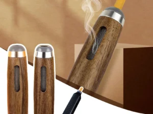 Dust-free Smoking Car Ashtray Wooden Car Portable Smoke Cigarette Anti Mobile Mini Soot-flying Ashtray Holder W5T7 Tool Fil P0M5