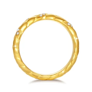 100% Real 18k Gold Wedding Ring For Women Certified Shine Moissanite Diamond Jewellery Luxury Brands Engagement Gifts Wholesale - Image 4