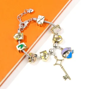 Anime Metal Titan DIY Bracelet Attack Pendant Wings of Freedom Survey Sword Ackerman Key Detachable Bracelet Cosplay Jewelry - Image 3