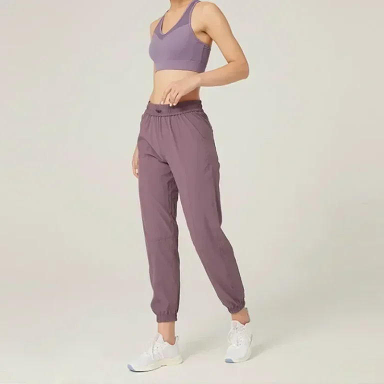 Women's Quick Drying Comfortable Drawstring Running Sports Jogging Pants with Two Side Pockets Sweatpants Gym Fitness Pants - Image 7