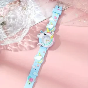 【Watch+Bracelet】Kegllect New Children's Cartoon Pattern Unicorn Silicone Bead Bracelet Set Student - Image 5