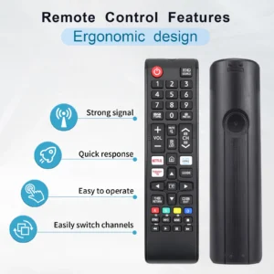 Universal Remote Control for Samsung Smart Tv, Control Replacement Fit for 4K Uhd Qled Hdtv Led Tvs, with Hulu Netflix Primevide - Image 4