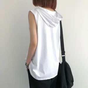 Women's 4 colors 2025 Brand New Men's Tank Tops Vest Sleeveless Tees For Male Hooded Man Vests Tops Hip Hop Men Tank Top T shirt - Image 6