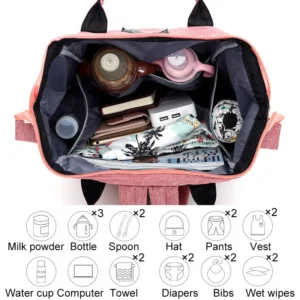 Nappy Backpack Diaper Bag Mummy Large Capacity Bags Mom Baby Multi-Function Waterproof Outdoor Travel Diaper Bags for Baby Care - Image 5