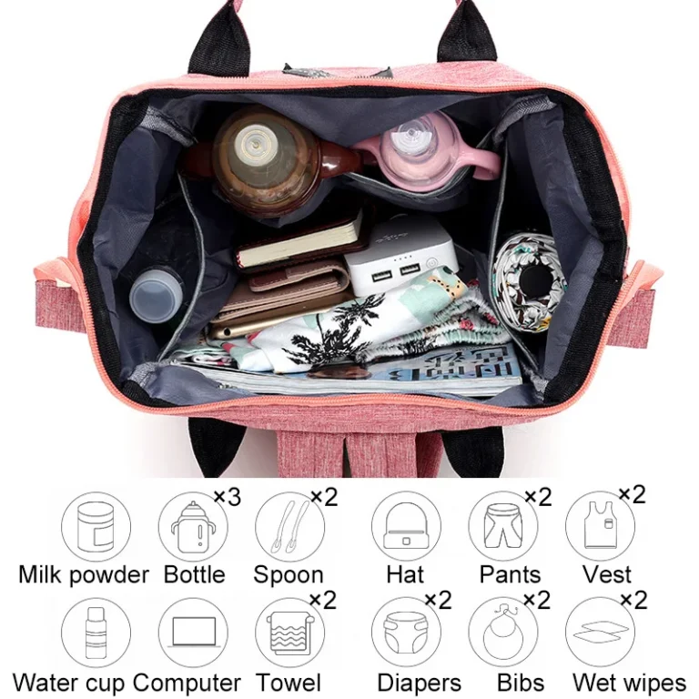 Nappy Backpack Diaper Bag Mummy Large Capacity Bags Mom Baby Multi-Function Waterproof Outdoor Travel Diaper Bags for Baby Care - Image 5