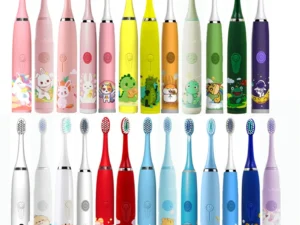 Children Electric Toothbrush Cartoon Kids With Replacement Head Ultrasonic IPX7 Waterproof Rechargeable Sonic Toothbrush