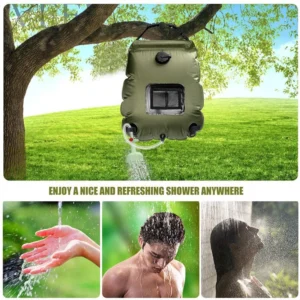 Portable Camping Shower Bag for Camp Shower 20L Solar Shower Shower Bag for Outdoor Camping Traveling - Image 4