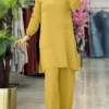 Ramadan Two Piece Sets Shirt Dress &Pants Women Muslim Suits Shirt Blouse Musulman Ensembles Moroccan Kaftan Islamic Dress Sets - Image 4
