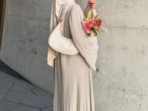 Eid Muslim Dress for Women Pleated Flare Sleeve Jalabiya Kaftan Islam Vestidos Arab Long Robe Ramadan Morocco Dubai Abayas 2024