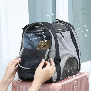 Cat Dog Carrier Soft-Sided Pet Travel Carrier Breathable Mesh Small Dog Cat Outdoor Tent Carrier Outgoing Pets Handbag - Image 4