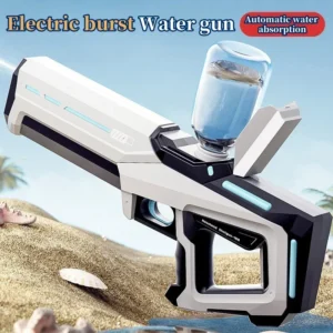 Automatic water absorbing electric water gun, outdoor beach swimming pool entertainment, adult and children's water gun - Image 3