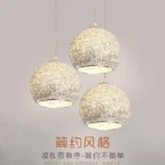 Restaurant Light Silver Aluminum Wire Chandelier Led Dining Chandelier Modern Minimalist Light Creative Bar Entrance Aisle Light