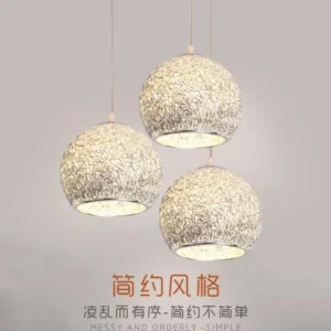 Restaurant Light Silver Aluminum Wire Chandelier Led Dining Chandelier Modern Minimalist Light Creative Bar Entrance Aisle Light