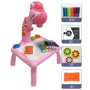 Children led projector drawing table toy painting set table educational board learning tools painting toys for children - Image 7