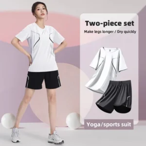 Sportswear, women's badminton suit, table tennis quick-drying clothes, short sleeves and shorts, running and fitness - Image 4