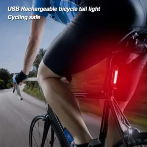 Bicycle Rear Light Waterproof USB Rechargeable LED Safety Warning Lamp Bike Flashing Accessories Night Riding Cycling Taillight - Image 6