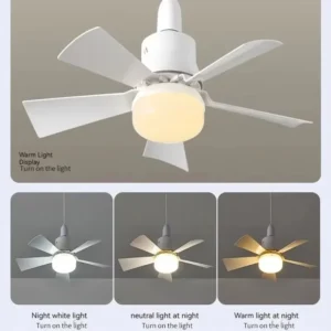 LED Ceiling Fan With Light E27 Socket Remote Control Dimmable 30W Modern Smart Wireless Fans Lighting For Bedroom Garage Kitchen - Image 7