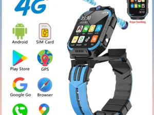 Kids Smart Watch 4G SIM Connect Phone Call GPS+BDS Double Camera Smartwatch Flashlight Pedometer Video Digital Watch For Girl Bo