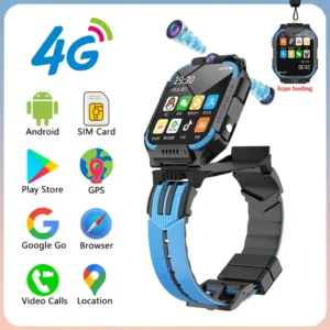 Kids Smart Watch 4G SIM Connect Phone Call GPS+BDS Double Camera Smartwatch Flashlight Pedometer Video Digital Watch For Girl Bo